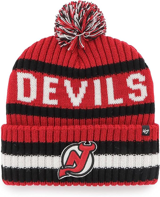 47 Brand NHL New Jersey Devils Beanie Winter Hat Red