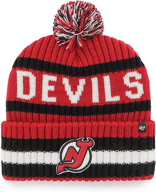 47 Brand NHL New Jersey Devils Beanie Winter Hat Red