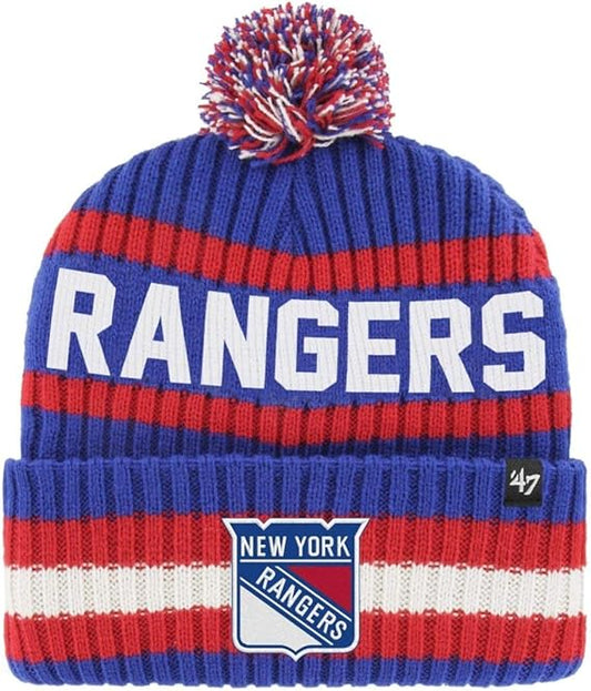 47 Brand NHL New York Rangers Bering Cuff Knit Winter Hat Beanie