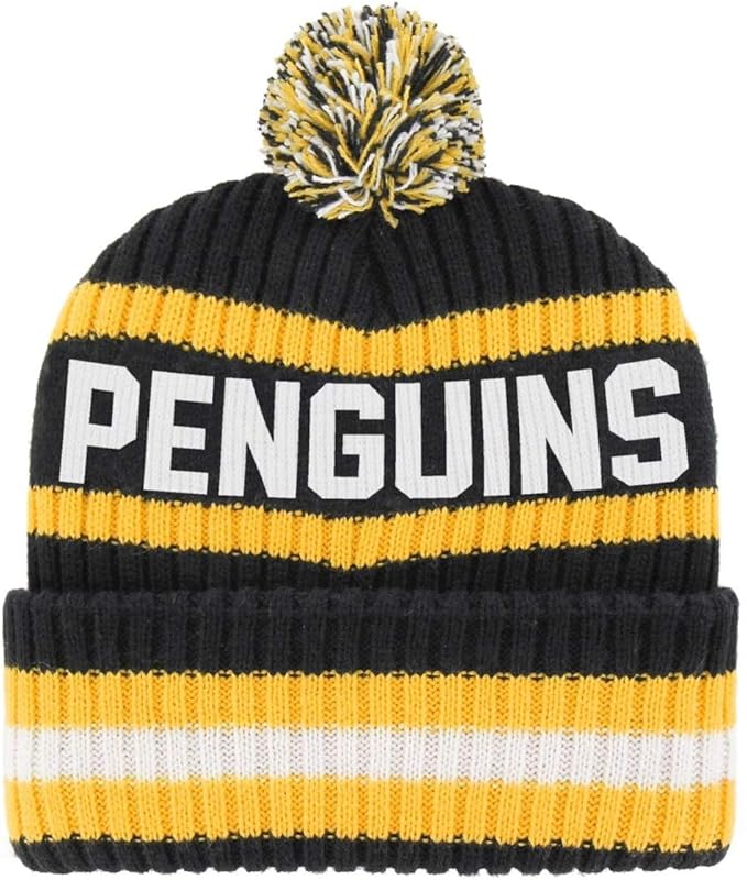 47 Brand Pittsburgh Penguins Bering Cuff Knit Beanie Winter Hat Black