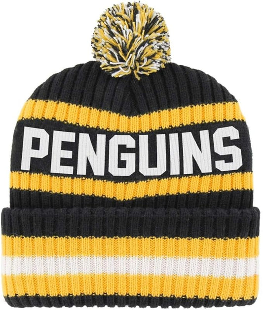 47 Brand Pittsburgh Penguins Bering Cuff Knit Beanie Winter Hat Black