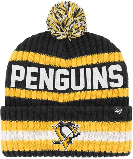 47 Brand Pittsburgh Penguins Bering Cuff Knit Beanie Winter Hat Black