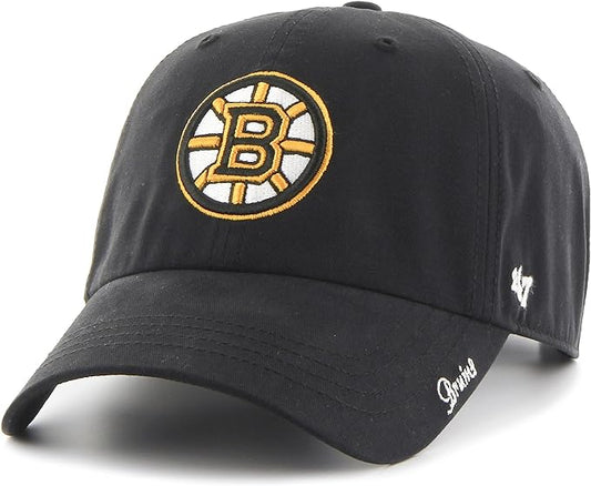 47 Brand NHL Boston Bruins Miata Clean Up Hat Adjustable Cap Black