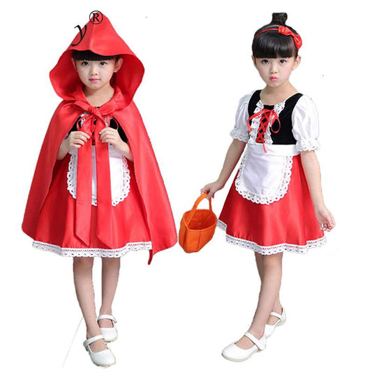 Red Riding Hooded Costume For Kids
