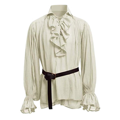 Medieval Vikings Shirts Ruffled Costume