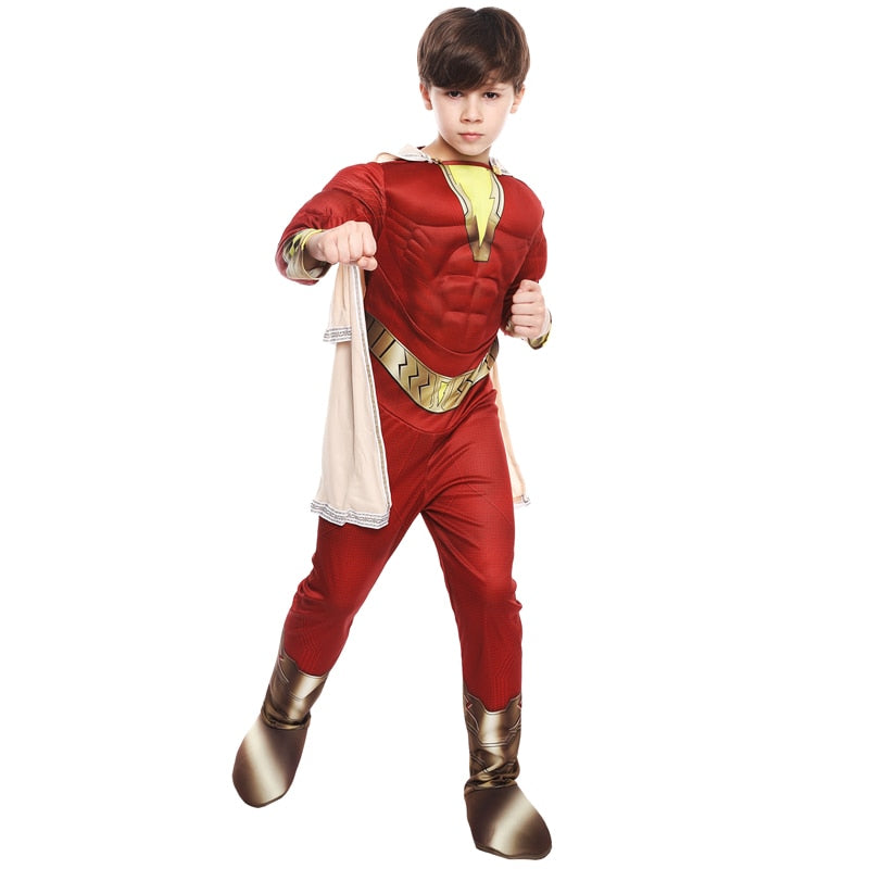 Child Justice Superhero Muscle Jumpsuit Costume