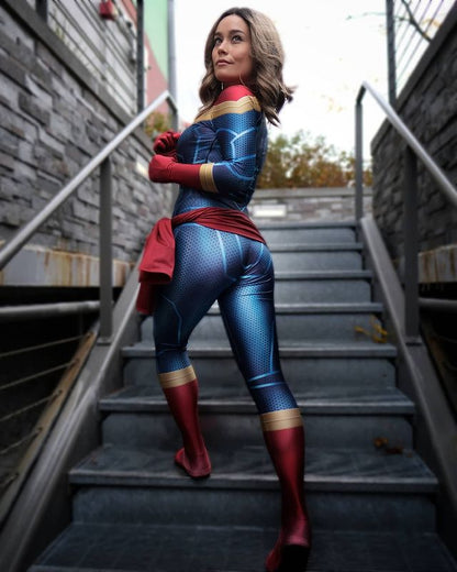 Carol Danvers Cosplay Girls Bodysuit