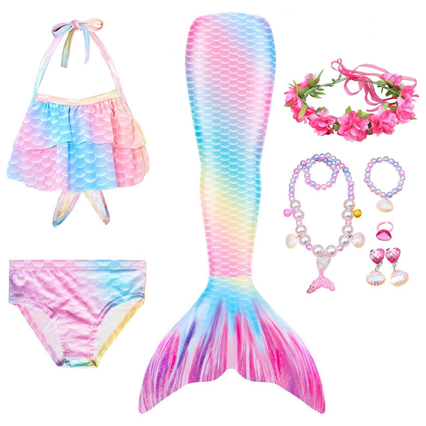 Swimming Mermaid Tail Girls Costume