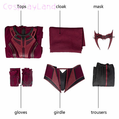 Wanda Superheroine Scarlet Cosplay Witch Costume