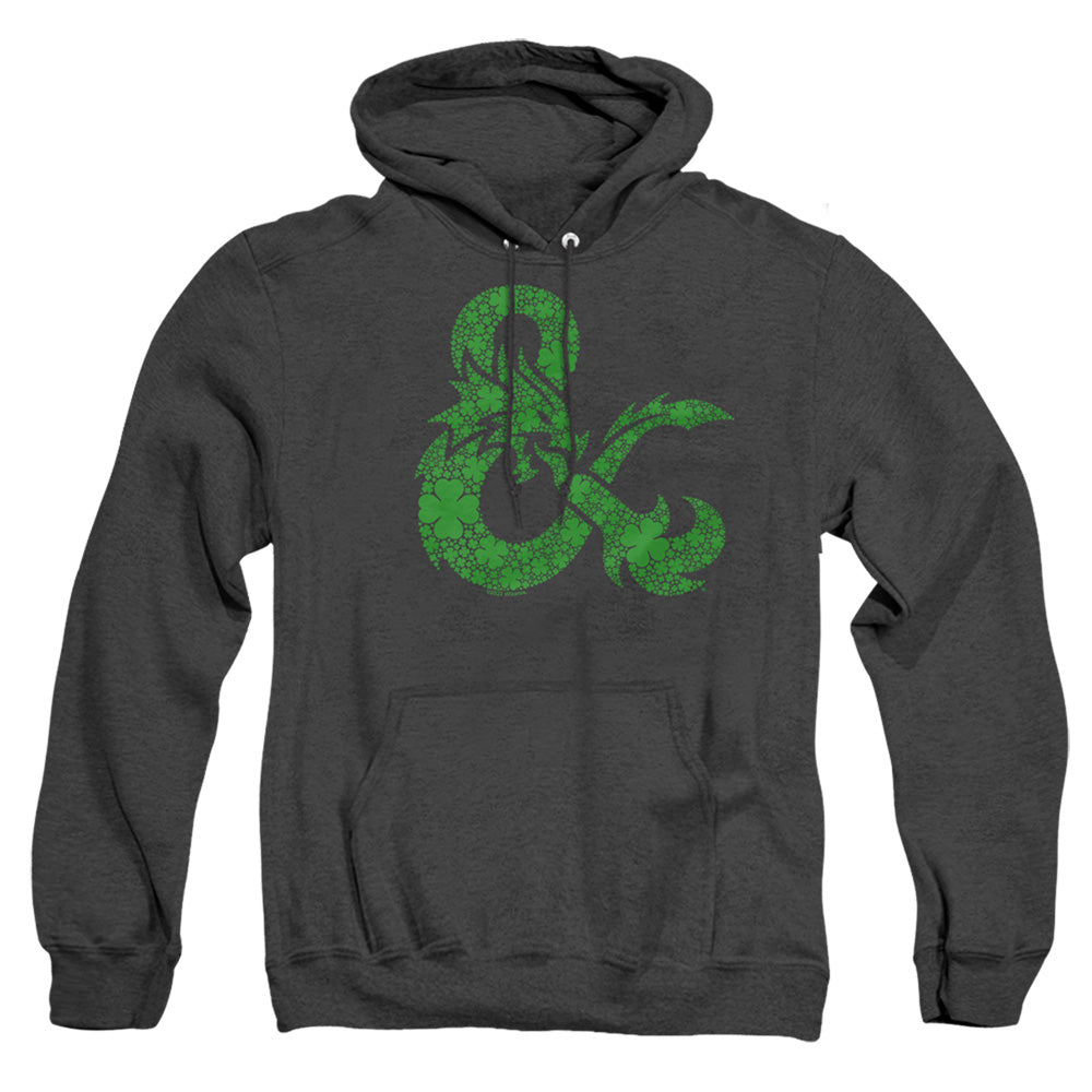 Dungeons And Dragons St. Patrick'S Day Shamrock Logo Heather Mens Hoodie Black