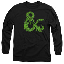 Load image into Gallery viewer, Dungeons And Dragons St. Patrick&#39;S Day Shamrock Logo Mens Long Sleeve Shirt Black Officially Licensed
