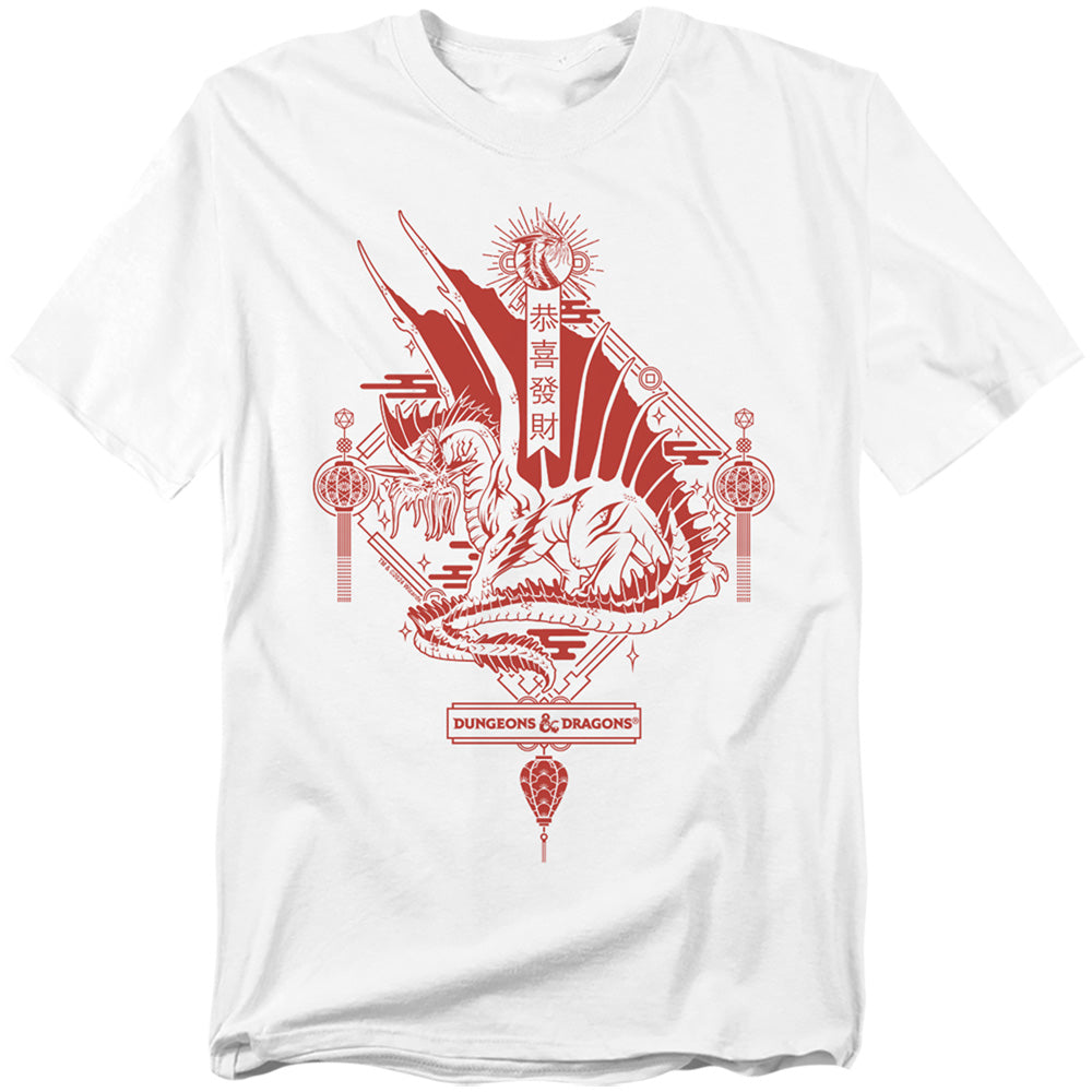Dungeons And Dragons Year Of The Dragon Red Lantern Mens T Shirt White