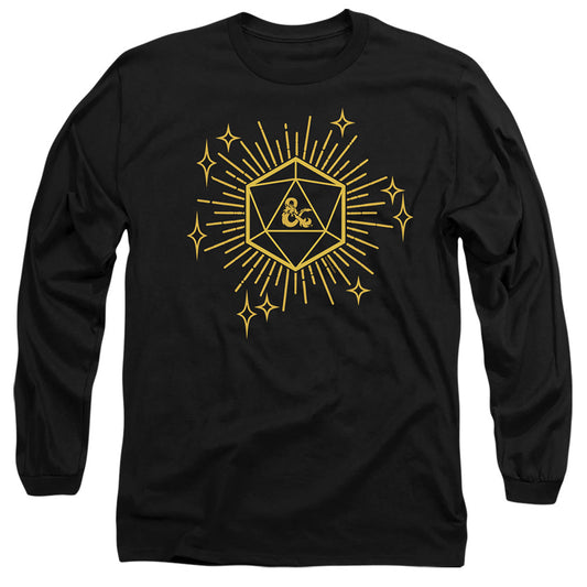 Dungeons And Dragons Year Of The Dragon Lucky D20 Mens Long Sleeve Shirt Black Officially Licensed