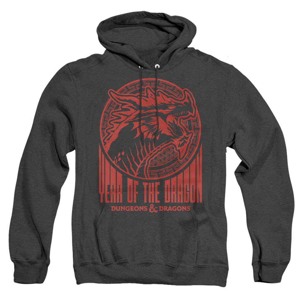 Dungeons And Dragons Year Of The Dragon Street Red Heather Mens Hoodie Black