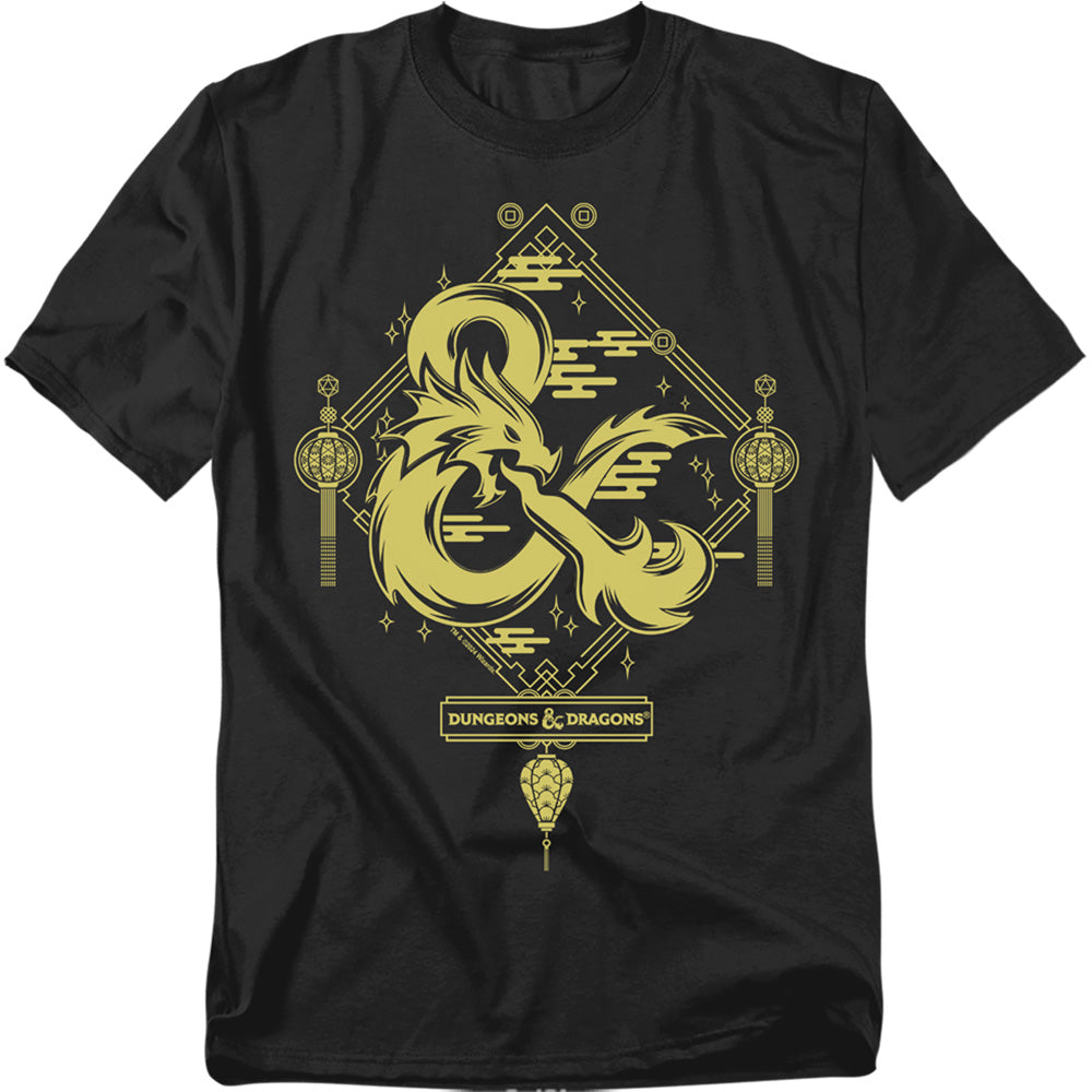 Dungeons And Dragons Year Of The Dragon Gold Logo Mens T Shirt Black
