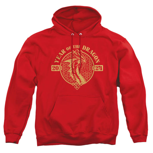 Dungeons And Dragons Year Of The Dragon Gold Beast Mens Hoodie Red