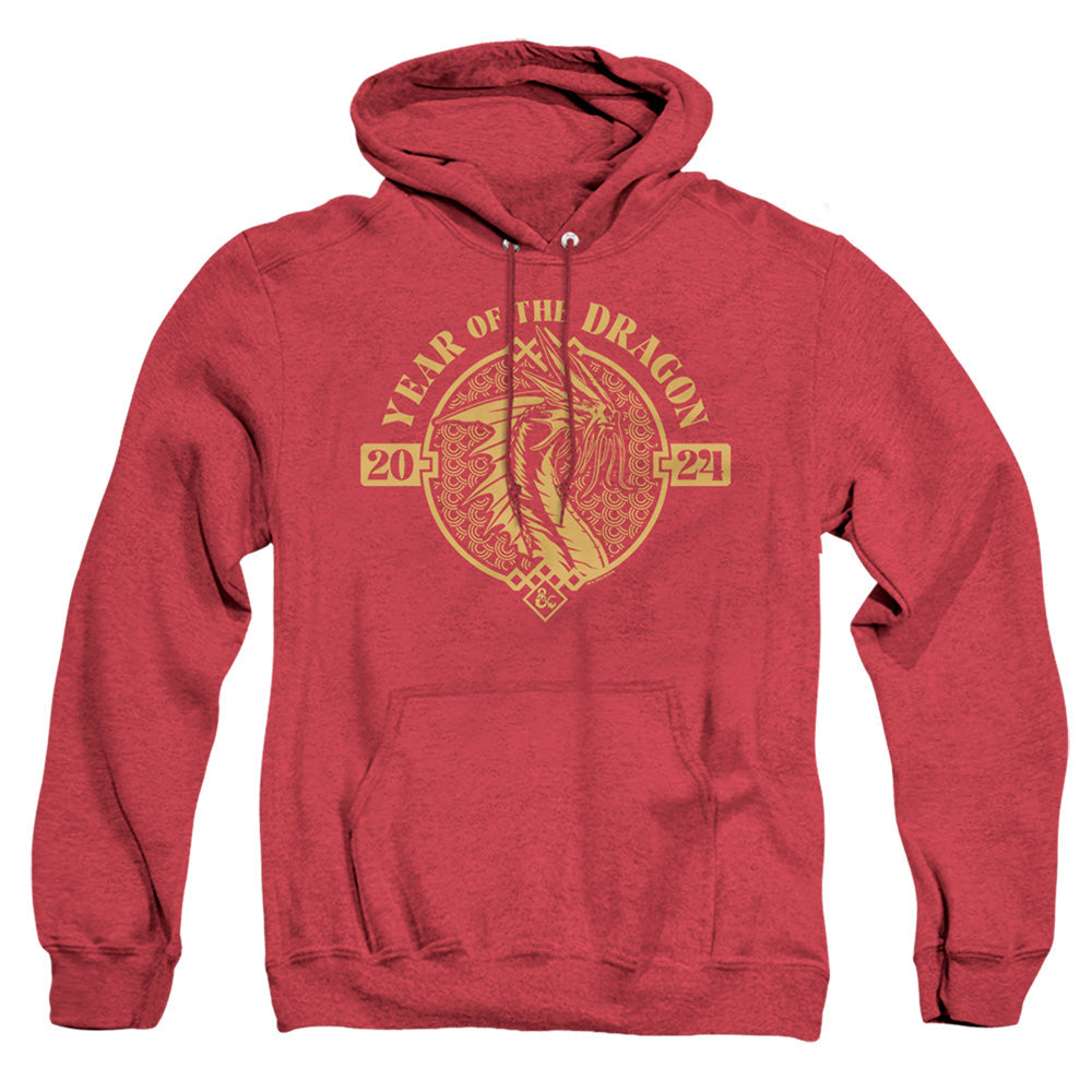 Dungeons And Dragons Year Of The Dragon Gold Beast Heather Mens Hoodie Red