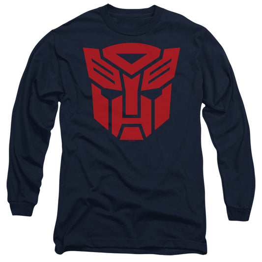 Transformers Autobot Logo Mens Long Sleeve Shirt Navy Officially Licensed