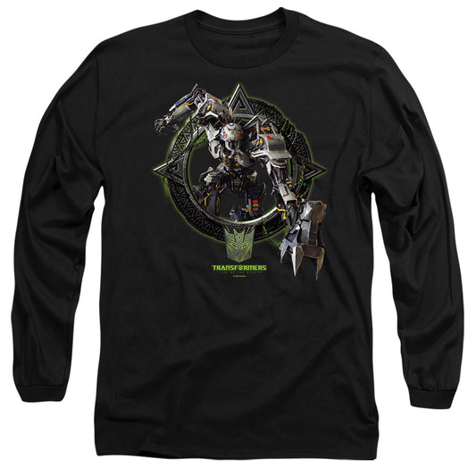 Transformers Transit Circle Frame Mens Long Sleeve Shirt Black Officially Licensed