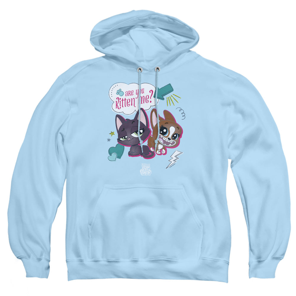 Littlest Pet Shop Are You Kitten Me Mens Hoodie Light Blue