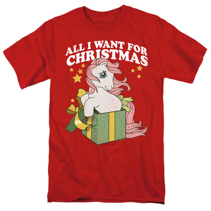 My Little Pony Retro All I Want Mens T Shirt Red