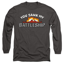 Load image into Gallery viewer, Battleship Sunk Mens Long Sleeve Shirt Charcoal
