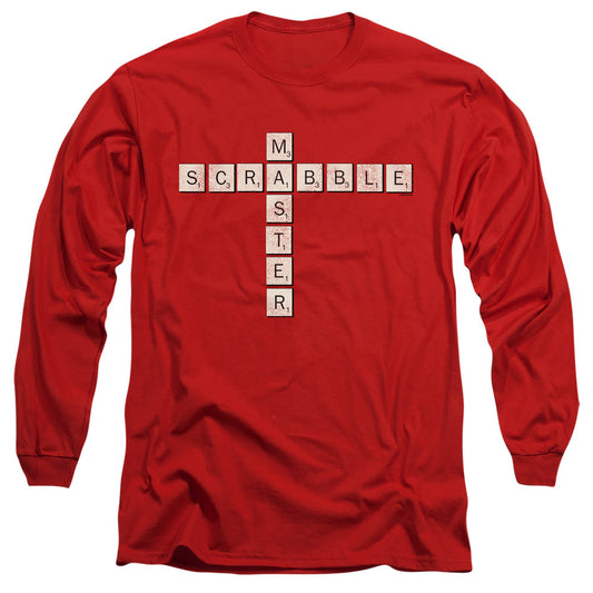Scrabble Scrabble Master Mens Long Sleeve Shirt Red Officially Licensed