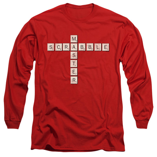 Scrabble Scrabble Master Mens Long Sleeve Shirt Red Officially Licensed