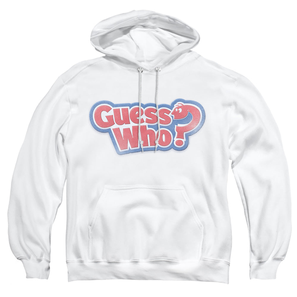 Guess Who Guess Who Distressed Logo Mens Hoodie White