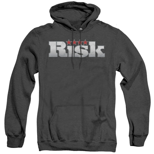 Risk Logo Heather Mens Hoodie Black