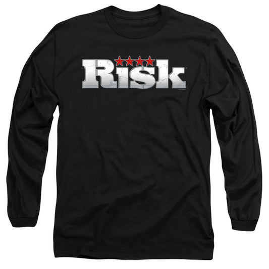 Risk Logo Mens Long Sleeve Shirt Black Officially Licensed