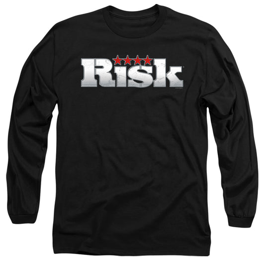 Risk Logo Mens Long Sleeve Shirt Black Officially Licensed