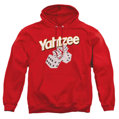 Yahtzee Tumbling Dice Mens Hoodie Red