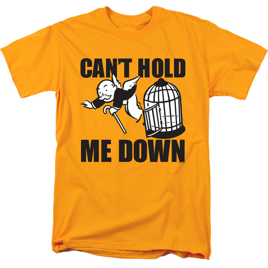 Monopoly Cant Hold Me Down No Logo Mens T Shirt Gold