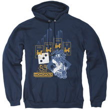 Load image into Gallery viewer, Monopoly The True Railroad Tycoon Mens Hoodie Navy
