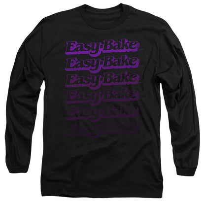 Easy Bake Oven Faded Mens Long Sleeve Shirt Black Officially Licensed