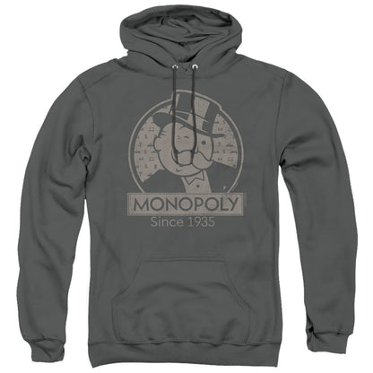 Monopoly Wink Mens Hoodie Charcoal