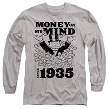 Load image into Gallery viewer, Monopoly Money Mind Since 35 Mens Long Sleeve Shirt Athletic Heather
