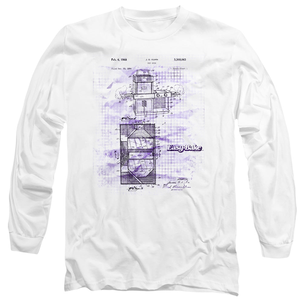 Easy Bake Oven Easy Bake Patent Mens Long Sleeve Shirt White Officially Licensed