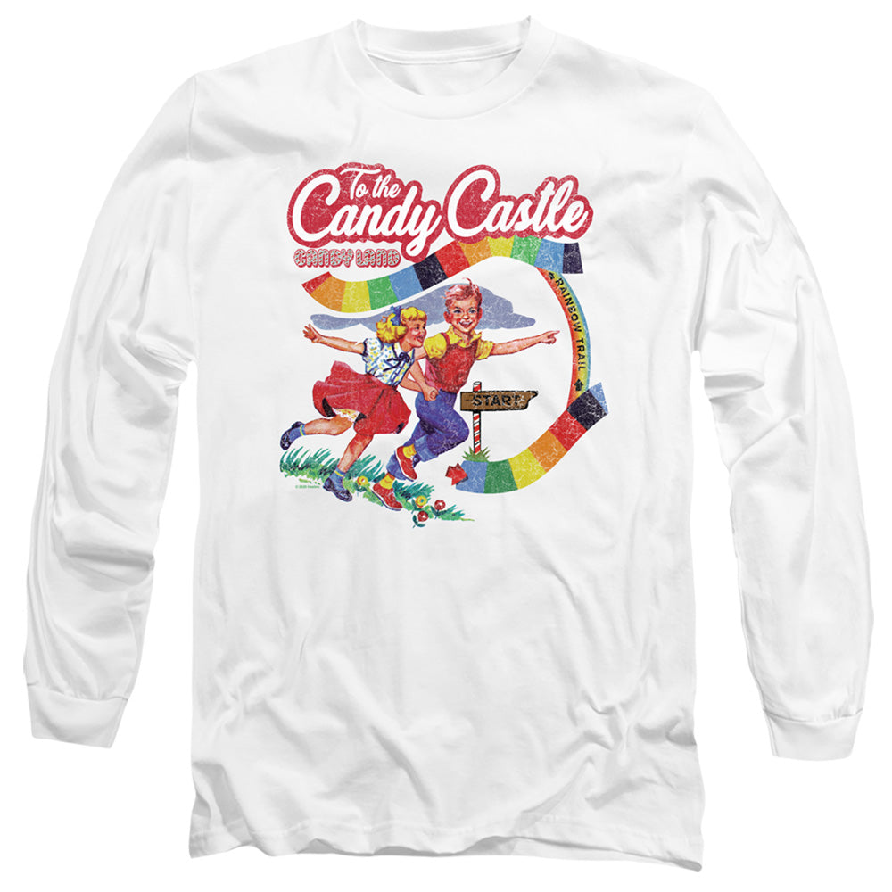 Candy Land To The Candy Castle Mens Long Sleeve Shirt White Officially Licensed