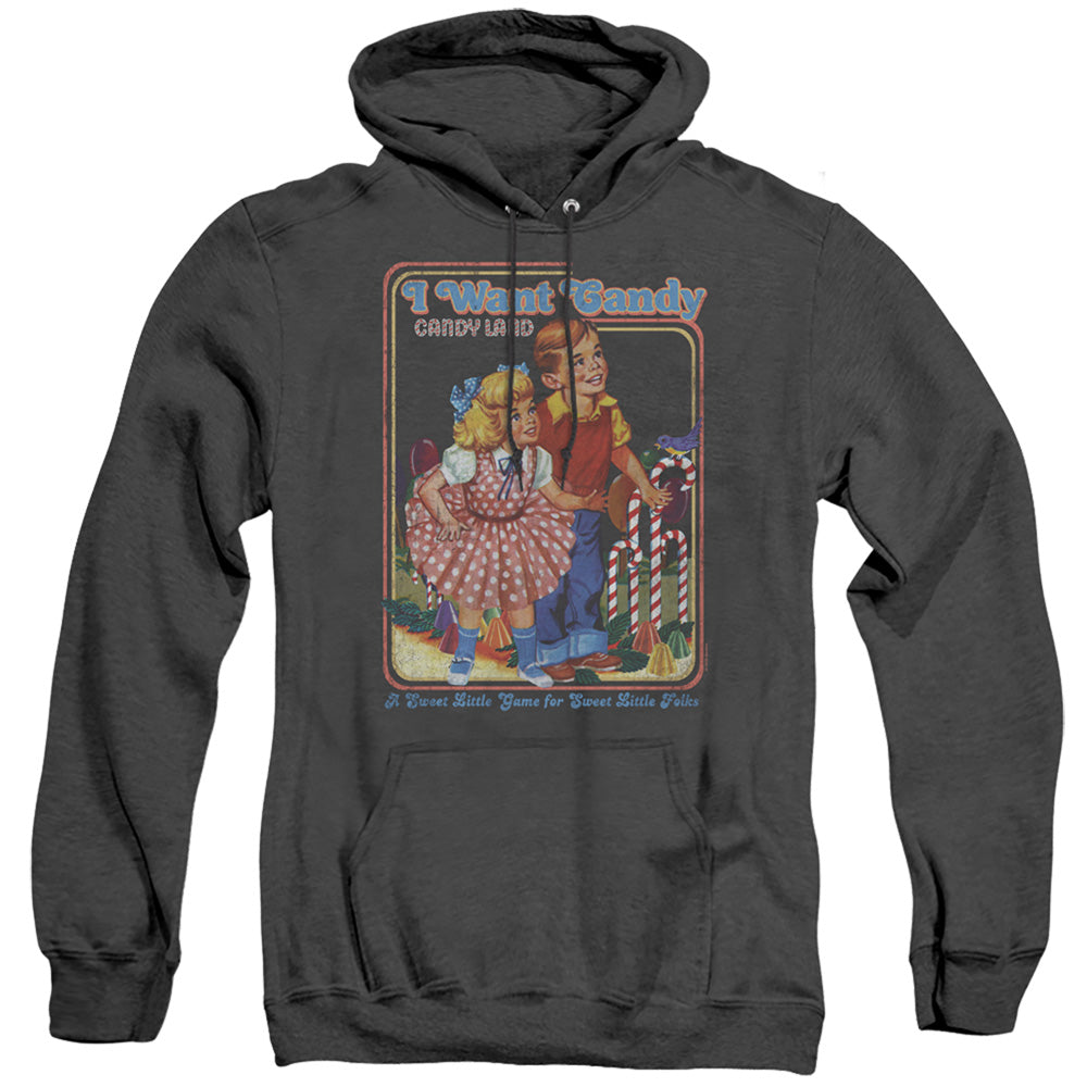 Candy Land I Want Candy Heather Mens Hoodie Black