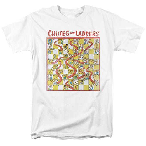 Chutes And Ladders 79 Game Board Mens T Shirt White
