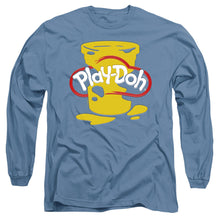 Load image into Gallery viewer, Play Doh Play Doh Messy Stencil Logo Mens Long Sleeve Shirt Carolina Blue
