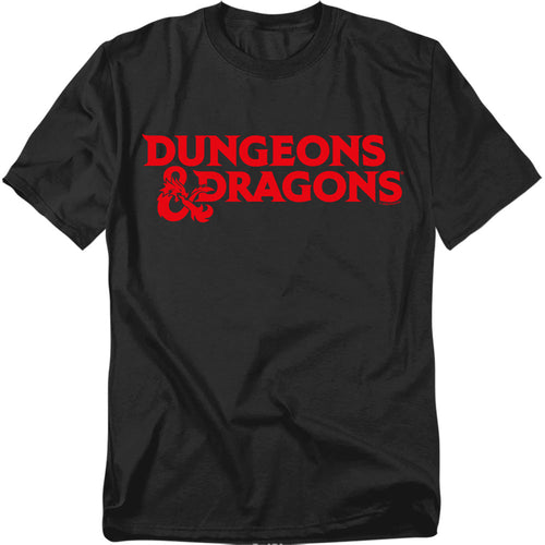 Dungeons And Dragons Type Logo Mens T Shirt Black