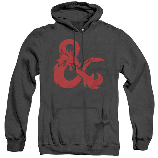 Dungeons And Dragons Ampersand Logo Heather Mens Hoodie Black