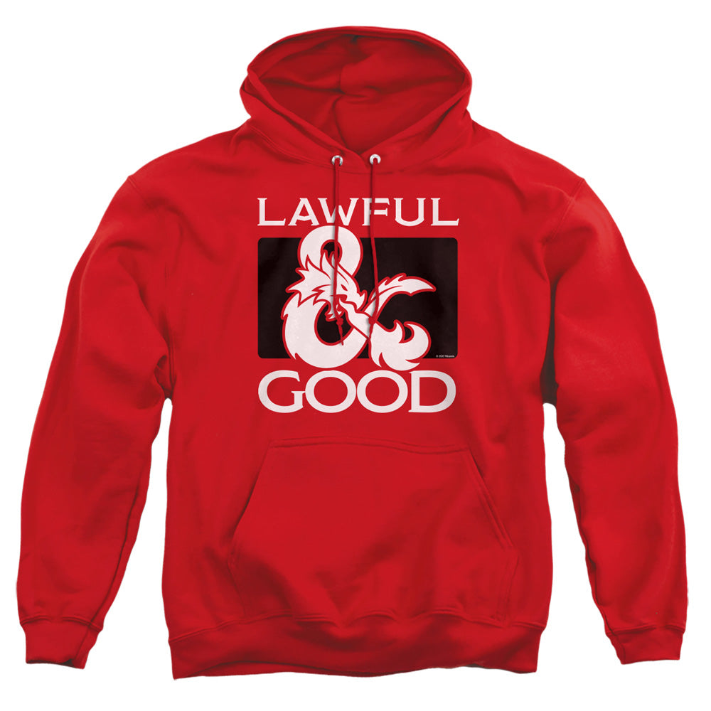 Dungeons And Dragons Lawful Good Mens Hoodie Red