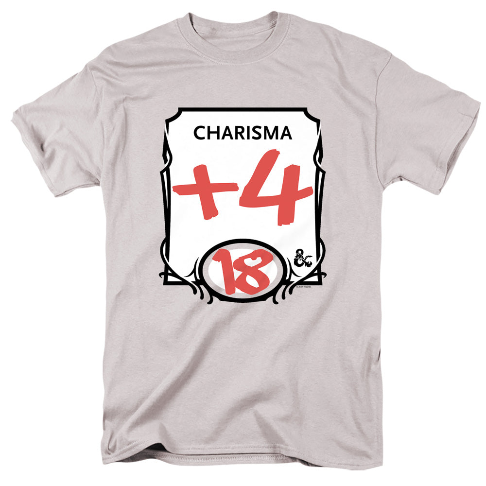 Dungeons And Dragons Charisma Mens T Shirt Silver