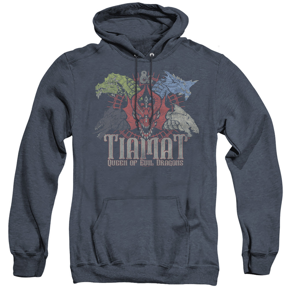 Dungeons And Dragons Tiamat Queen Of Evil Heather Mens Hoodie Navy