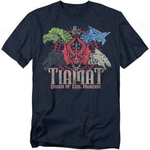 Dungeons And Dragons Tiamat Queen Of Evil Mens T Shirt Navy