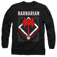 Load image into Gallery viewer, Dungeons And Dragons Barbarian Mens Long Sleeve Shirt Black Officially Licensed

